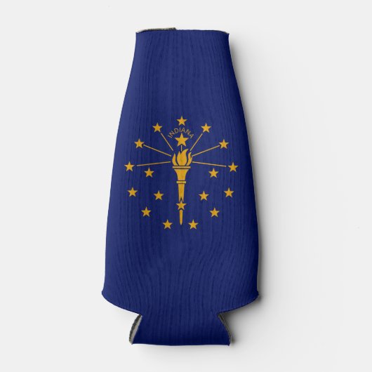 Dynamic Indiana State Flag Graphic on a Flaschenkühler (Vorderseite)