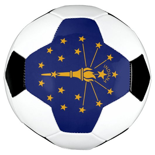 Dynamic Indiana State Flag Graphic on a Fußball (Gedreht)