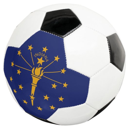 Dynamic Indiana State Flag Graphic on a Fußball (Dreiviertel)