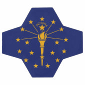 Dynamic Indiana State Flag Graphic on a Fußball (Flach)