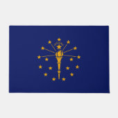 Dynamic Indiana State Flag Graphic on a Fußmatte (Vorderseite)