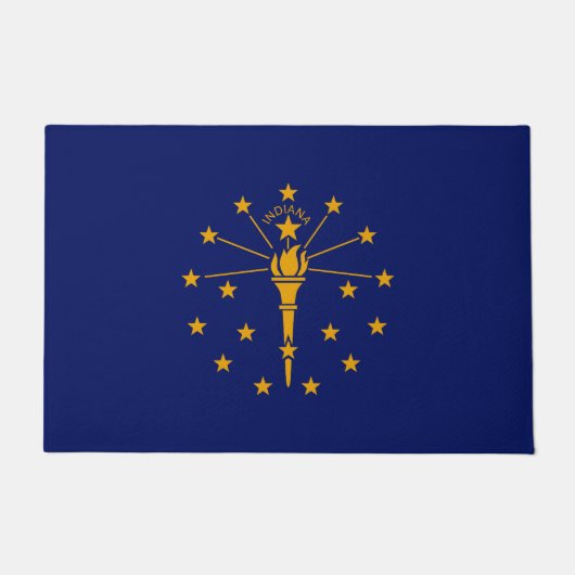 Dynamic Indiana State Flag Graphic on a Fußmatte (Vorderseite)