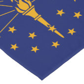 Dynamic Indiana State Flag Graphic on a Kurzer Tischläufer (Ecke)