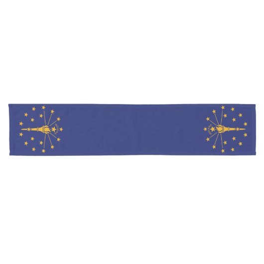 Dynamic Indiana State Flag Graphic on a Kurzer Tischläufer (Horizontal)