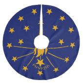 Dynamic Indiana State Flag Graphic on a Polyester Weihnachtsbaumdecke (Vorderseite)