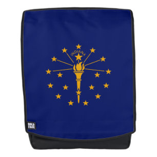 Dynamic Indiana State Flag Graphic on a Rucksack