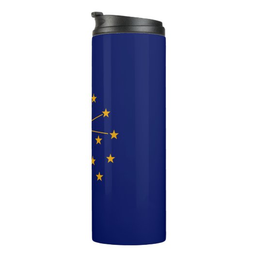 Dynamic Indiana State Flag Graphic on a Thermosbecher (Nach rechts gedreht)