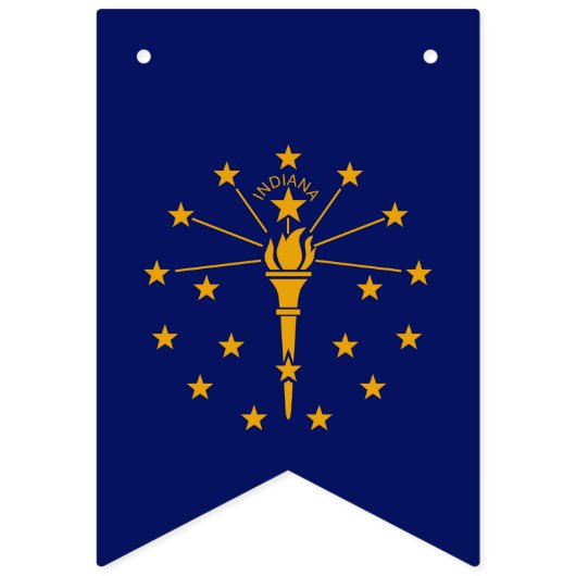 Dynamic Indiana State Flag Graphic on a Wimpelkette (Zweite Fahne)