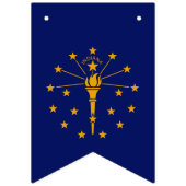 Dynamic Indiana State Flag Graphic on a Wimpelkette (Erste Fahne)