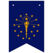 Dynamic Indiana State Flag Graphic on a Wimpelkette (Dritte Fahne)
