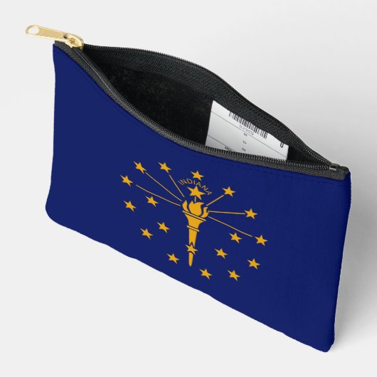 Dynamic Indiana State Flag Graphic on a Zubehörtasche (Offen)