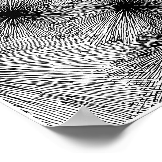 Dynamic Ink Splatter Abstract Coloring Page  Poster (Ecke)