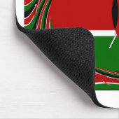 Dynamic Kenyan Flag Vector: Ein energetisches Desi Mousepad (Ecke)