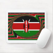 Dynamic Kenyan Flag Vector: Ein energetisches Desi Mousepad (Mit Mouse)
