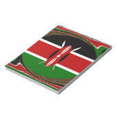 Dynamic Kenyan Flag Vector: Ein energetisches Desi Notizblock (Rotiert)