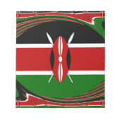 Dynamic Kenyan Flag Vector: Ein energetisches Desi Notizblock (Vorderseite)