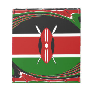Dynamic Kenyan Flag Vector: Ein energetisches Desi Notizblock