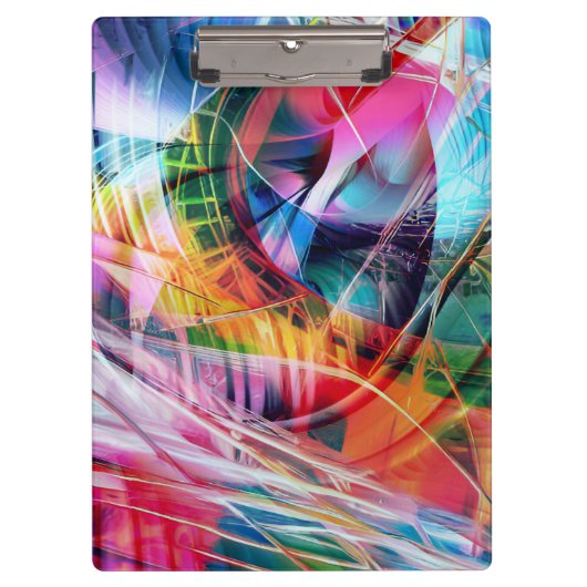 Dynamic Lines Abstraction Klemmbrett (Vorderseite)
