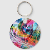 Dynamic Lines Abstraction Schlüsselanhänger (Vorderseite)