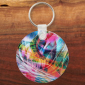 Dynamic Lines Abstraction Schlüsselanhänger (Vorderseite)