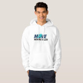 Dynamic logo with runner silhouette and text Move  Hoodie (Vorne ganz)