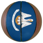 Dynamic Louisiana State Flag Graphic auf einer Basketball (Vertikal)
