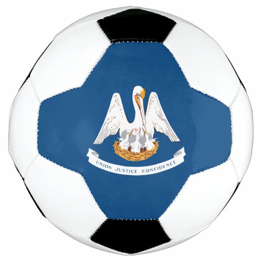 Dynamic Louisiana State Flag Graphic auf einer Fußball (Vorderseite)