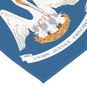 Dynamic Louisiana State Flag Graphic auf einer Kurzer Tischläufer (Ecke)