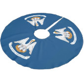 Dynamic Louisiana State Flag Graphic auf einer Polyester Weihnachtsbaumdecke (Schrägansicht)