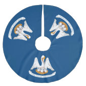 Dynamic Louisiana State Flag Graphic auf einer Polyester Weihnachtsbaumdecke (Vorderseite)