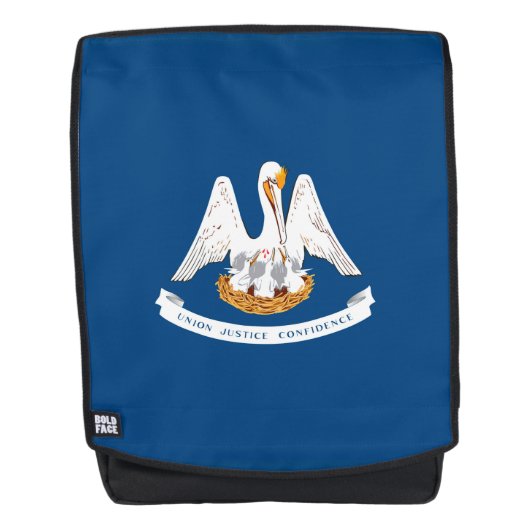 Dynamic Louisiana State Flag Graphic auf einer Rucksack (Vorderseite)