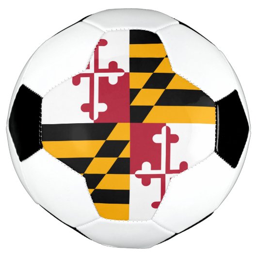 Dynamic Maryland State Flag Graphic on a Fußball (Gedreht)