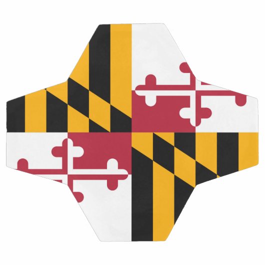 Dynamic Maryland State Flag Graphic on a Fußball (Flach)