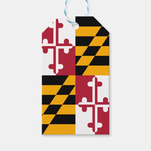 Dynamic Maryland State Flag Graphic on a Geschenkanhänger (Vorderseite)
