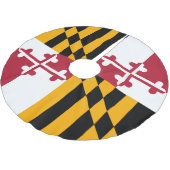Dynamic Maryland State Flag Graphic on a Polyester Weihnachtsbaumdecke (Schrägansicht)