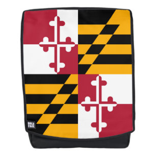 Dynamic Maryland State Flag Graphic on a Rucksack