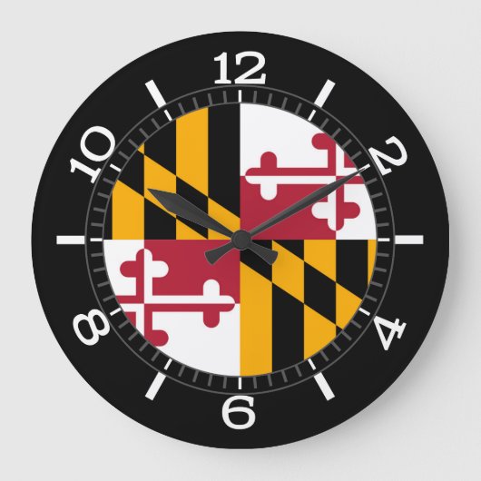 Dynamic Maryland State Flag on a Große Wanduhr (Vorderseite)