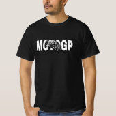 Dynamic MotoGP Racing Motorcycle Graphic – Bold Bl T-Shirt (Vorderseite)
