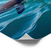 Dynamic Narwhal Pod - spielerische arktische Wale Poster (Ecke)