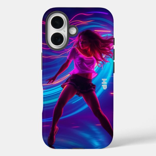 Dynamic Neon Dance Motion Art Case-Mate iPhone Hülle (Rückseite)