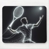 Dynamic Neon Tennis Player Mousepad (Vorne)