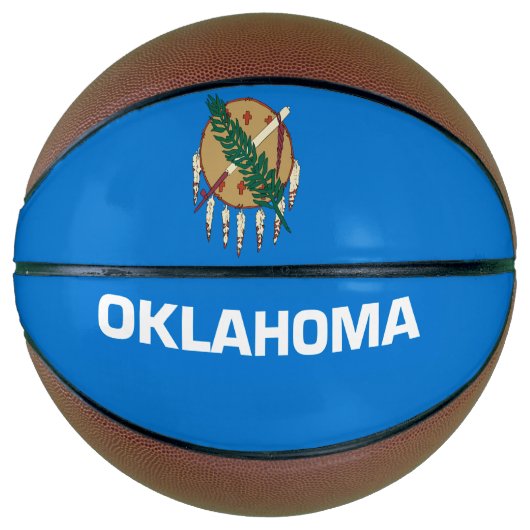 Dynamic Oklahoma State Flag Graphic on a Basketball (Vorderseite)