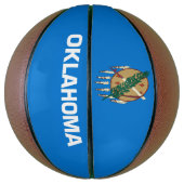 Dynamic Oklahoma State Flag Graphic on a Basketball (Vertikal)
