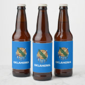 Dynamic Oklahoma State Flag Graphic on a Bierflaschenetikett (Flaschen)