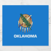 Dynamic Oklahoma State Flag Graphic on a Bierflaschenetikett (Einzelnes Label)