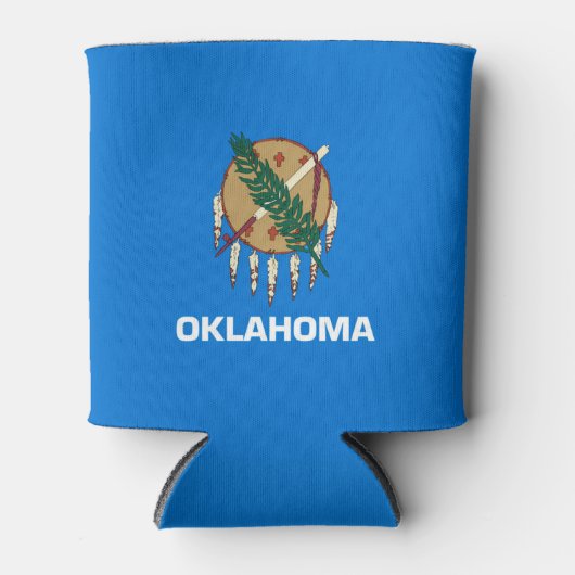 Dynamic Oklahoma State Flag Graphic on a Dosenkühler (Vorderseite)