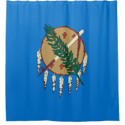 Dynamic Oklahoma State Flag Graphic on a Duschvorhang (Vorderseite)