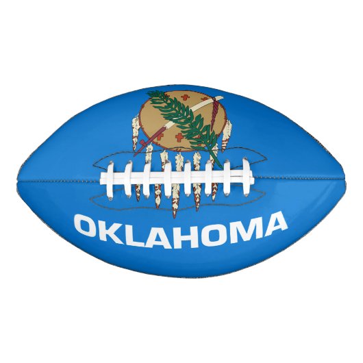 Dynamic Oklahoma State Flag Graphic on a Football (Vorderseite)