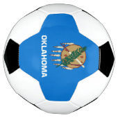 Dynamic Oklahoma State Flag Graphic on a Fußball (Gedreht)