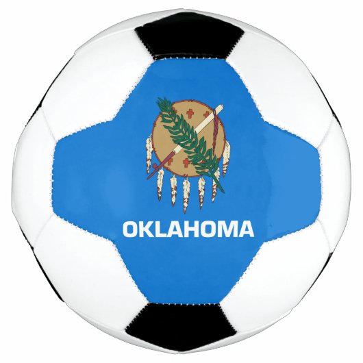Dynamic Oklahoma State Flag Graphic on a Fußball (Vorderseite)
